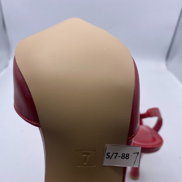 A FOWT red pointy to slingback stilettos heels pumps shoes - Picture 7 of 13